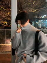  Logane Drake Cash-Like Half Zip-Up Knit