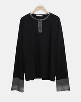 ミオンストライプポイントロングスリーブTシャツ
