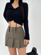 [BODY SHAPING] ソフトフィット スリム クロップド ニット - 2 COLOR