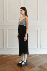  Lisha wrap long skirt (black)