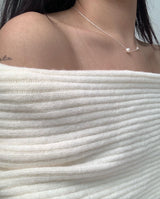 (silver925) Pearl cubic necklace *silver