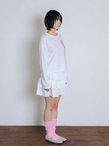 CORSAGE SIDE POINT SLIM LONG SLEEVE
