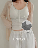 MADE. Rilts lace sleeveless top with built-in bra cups