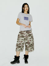  NYX FLAG APLIQUE TEE GREY