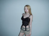 alone eyelet camo shorts
