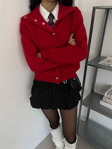 3段プリーツカンカンミニスカート＆ベルトSET(2 colors)
