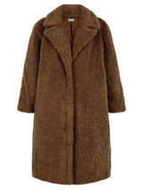 Maxi Fleece Padded Coat - Poodle Brown