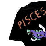 PEANUT STAIN - ピスィーズ ゾディアック ブラック オーバーサイズド Tシャツ