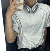 mariru overlock short-sleeved T-shirt