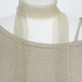 Sheer Mood Slim-Fit Strap T-shirt 233000206