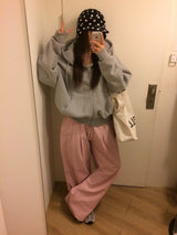 [ORIGINAL] ROSE Pintuck Cotton Pants
