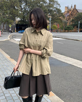 [ORIGINAL] Ain Stripe Oversized Shirt