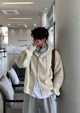 Cant Hachi Warm Knit Hooded Zip-Up