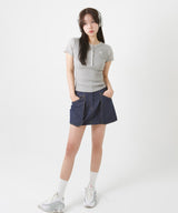 ハーフオープンロゴハーフTシャツ [3color]