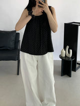 Liam Shirred Sleeveless Blouse