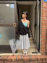 Kovinen Tiered Shirring Long Skirt