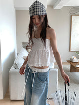 SMOKE PUNCHING BLOUSE TOP