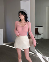 【BELLIDE MADE】コットンコンフェクショナリーとリブラウンドニット