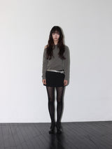 CLASSIC PADDED MINI SKIRT (BLACK)