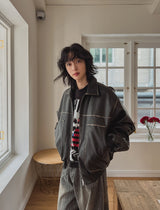 Roa Collar Leather Jacket