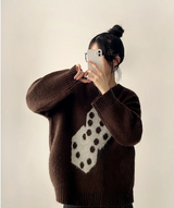 Somyi Bold Dice Graphic Oversized Fit Knitwear