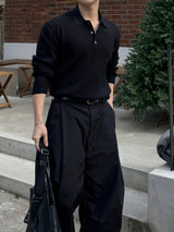 Hachi flow collar knit
