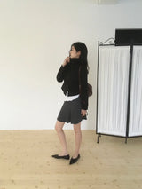 High-neck slim jumper