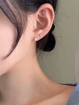[4 set] White Snowflake Piercing Set 