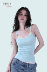 ミントレモンレイヤードスリーブレスTシャツ