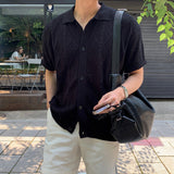LMN フィッシャーケーブルカラー半袖ニット (4 colors)