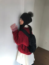 [MD Pick]ウールタッチブラッシュVネックニット (4 Colors)