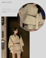 Cape Half Coat(belt set)