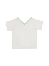 TEA DIARY V-NECK TOP / WHITE