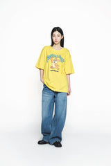 25SS カートゥーンチンチラショートスリーブTシャツ イエロー