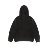25SS ソリードニットパーカー ジップアップ ブラック