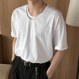 ASCLOレイヤードuネックショートスリーブtシャツ