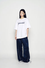 25SS ワンポイントロゴカラーリングワイドトラックパンツ ネイビー
