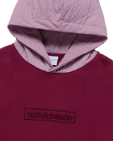 25FW WOVEN QUILTING WIDE HOODIE WINE