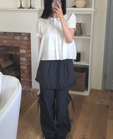 カレンフリルカーゴレイヤードスカートパンツ