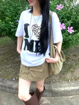 I♥ME レオルーズフィットラブ半袖Tシャツ (ホワイト)