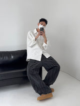 [MADE] Reversed Pocket Wide Denim Pants (M)