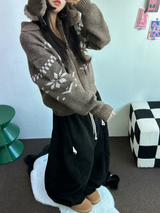 トッポッキユニークスナップバルーンコーデュロイロングパンツ 🤍🤎🧸🖤2カラー