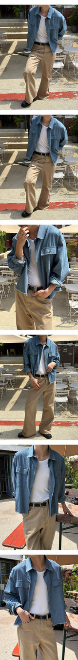 [S/S] Crop denim cutting shirts
