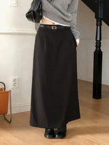[SHOPPERMADE] Classic Mood Low-rise Maxi Skirt (2color)
