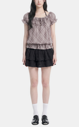 Rielle Plaid Halter Blouse