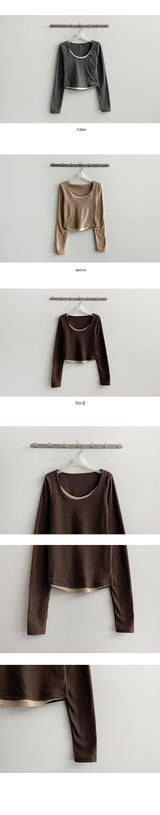 バターレイヤードロングスリーブTシャツ