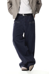 Stars Studded Wide Jeans