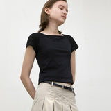(Z-T-6808)ESSENTIAL SQUARE NECK TEE