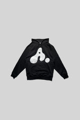 "A" ロゴプルオーバーパーカー(ブラック)