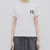 DOT HOLY LOGO SLIM FIT SHORT SLEEVE TEE_WHITE&CAMOUFLAGE